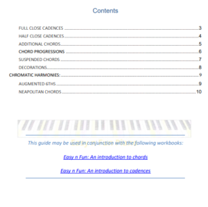 Advanced Cadences and Chord Progressions Chart - Image 2